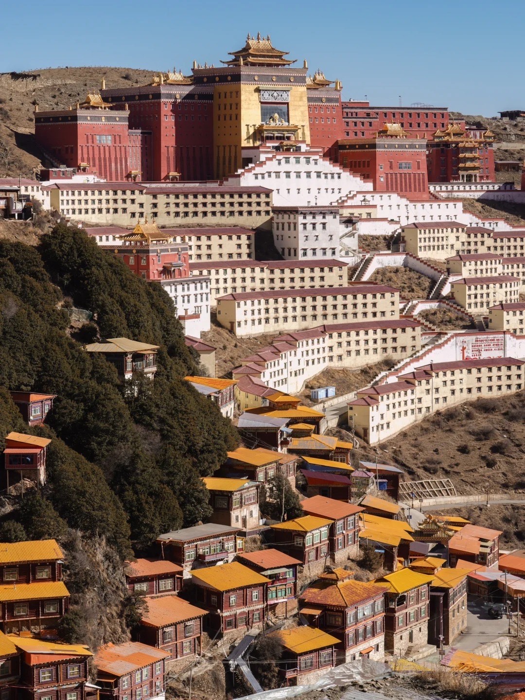 Kathok Monastery — founded in 1159, making it one of the oldest Nyingma monasteries in Tibet. It's b