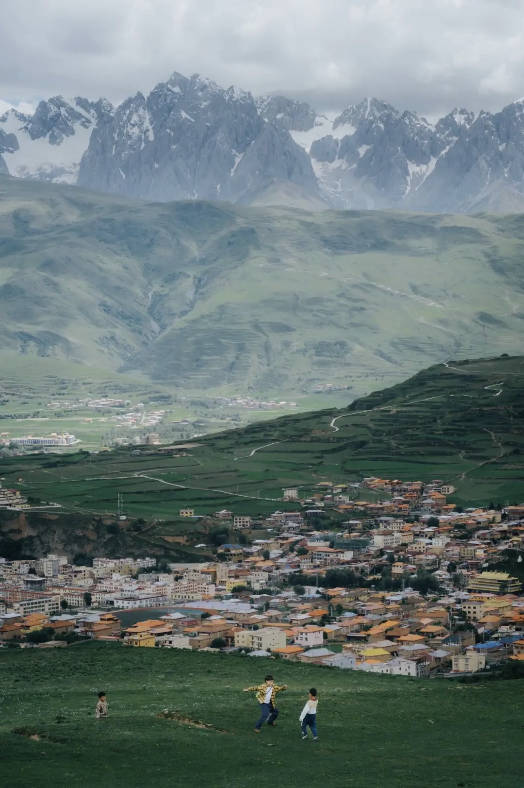 Driving-route detail through Litang county and down to Ze Ba village