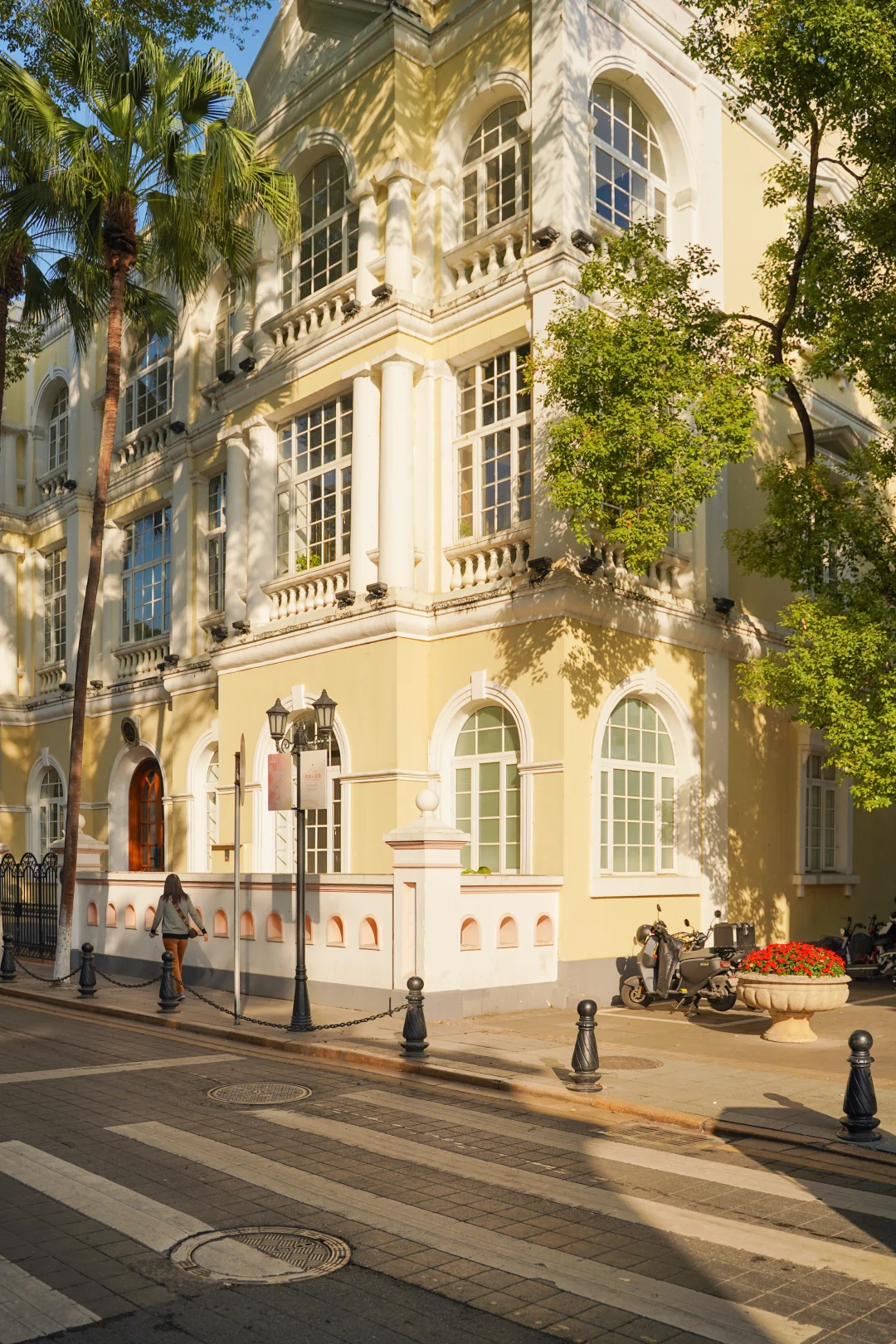 Shamian Island colonial boulevard — French and British concession-era architecture lining the Pearl River embankment, Guangzhou