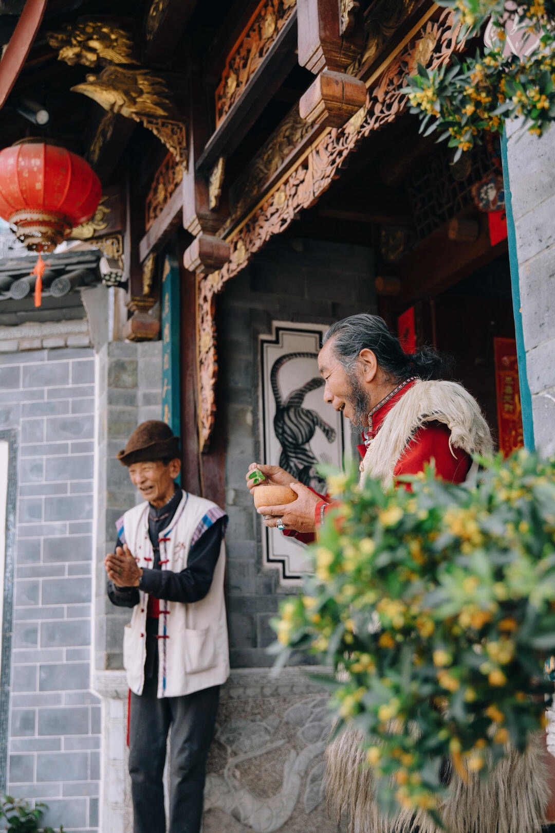 Naxi intangible cultural heritage moment — Dongba practice in Lijiang area