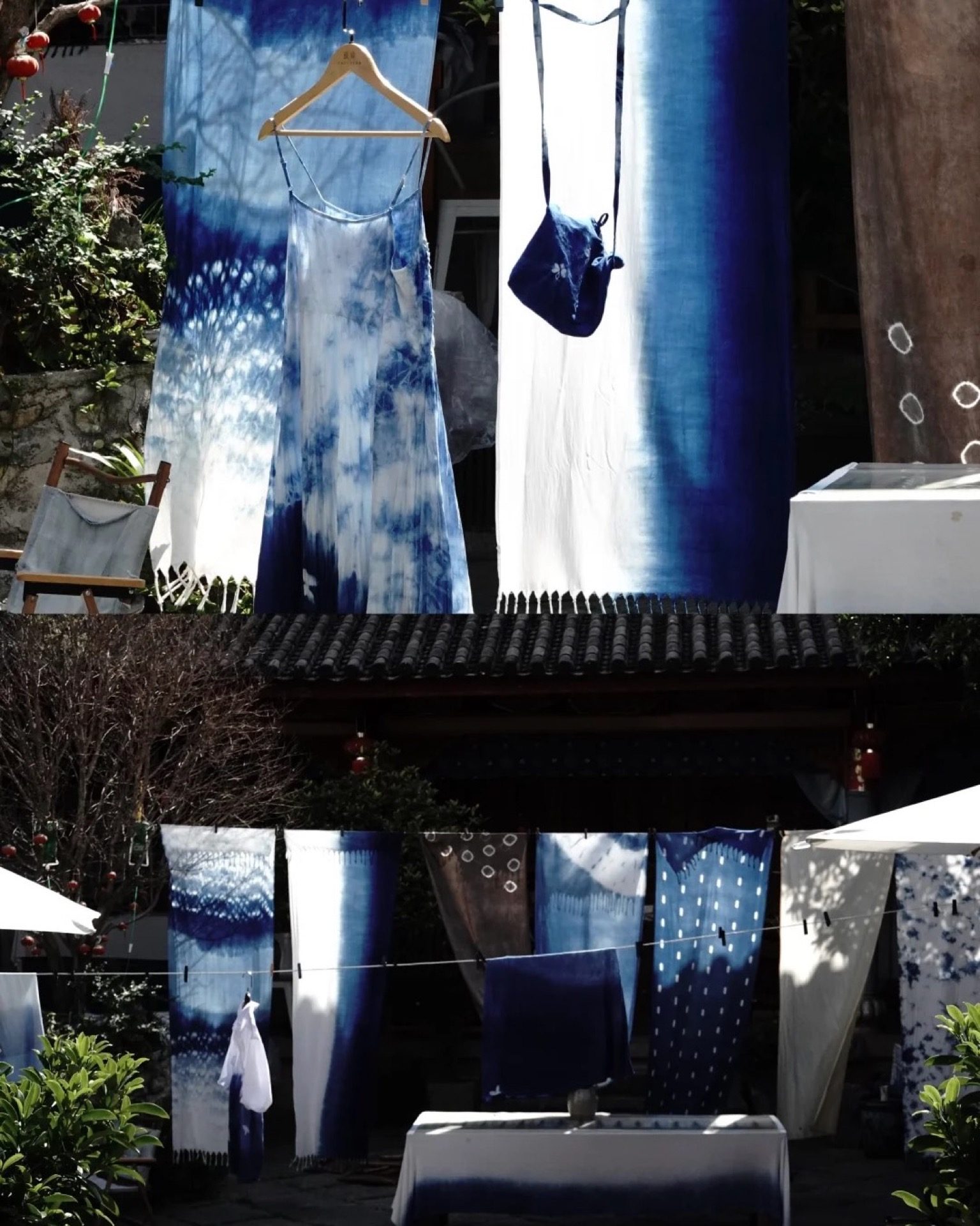 Bai artisan demonstrating traditional indigo tie-dye on Erhai lakeside