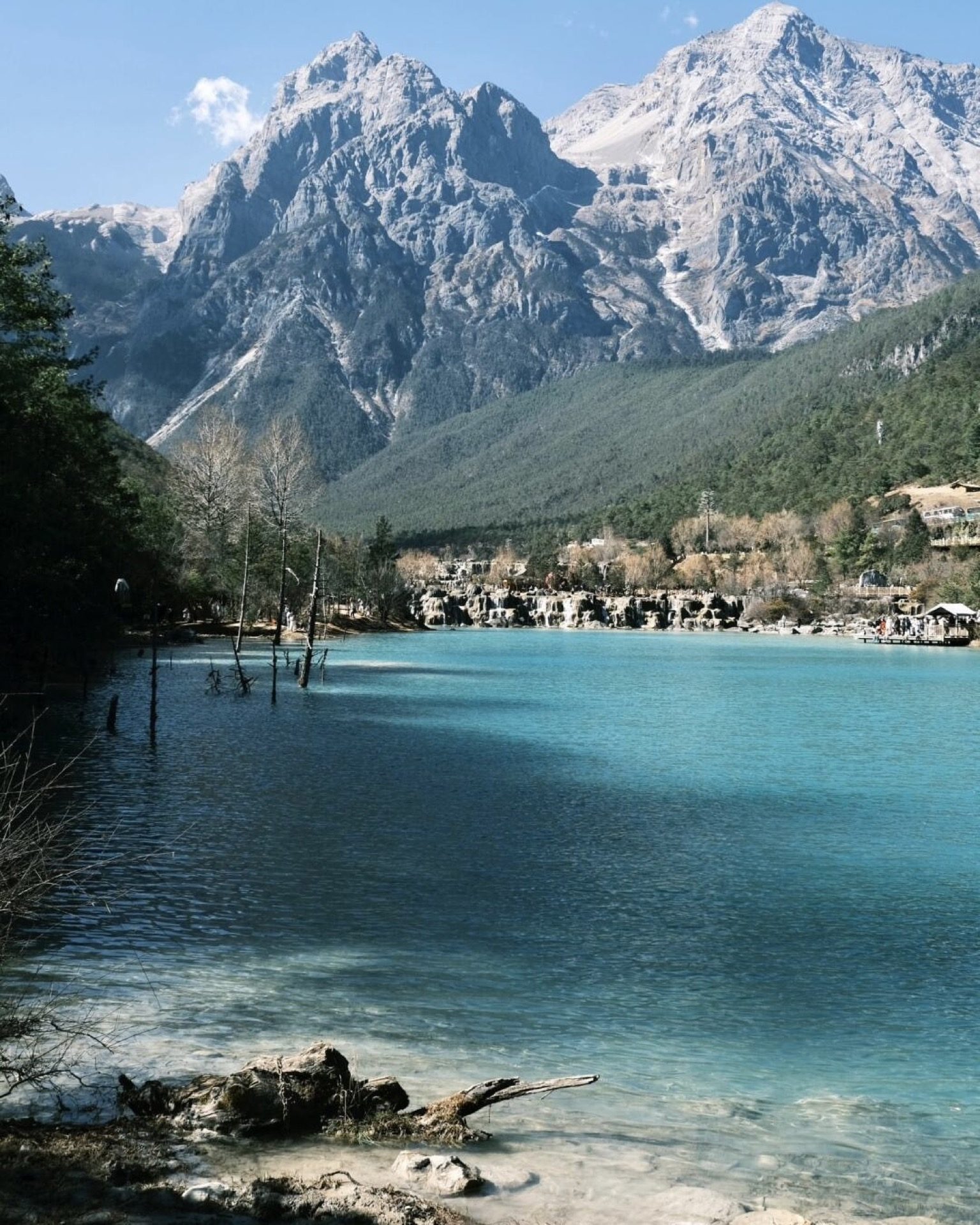 Jade Dragon Snow Mountain reflected in the turquoise Blue Moon Valley
