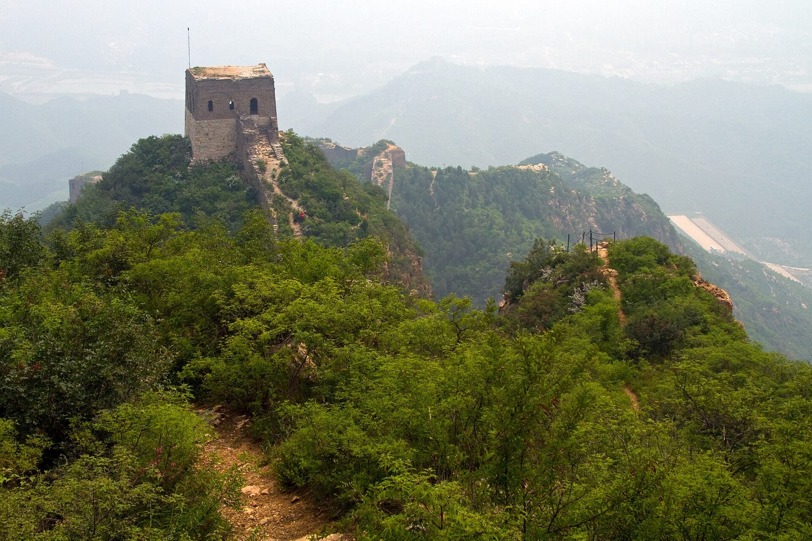 A hilltop watchtower on the Panlongshan ridge of the Gubeikou Great Wall — Wild Great Wall hike