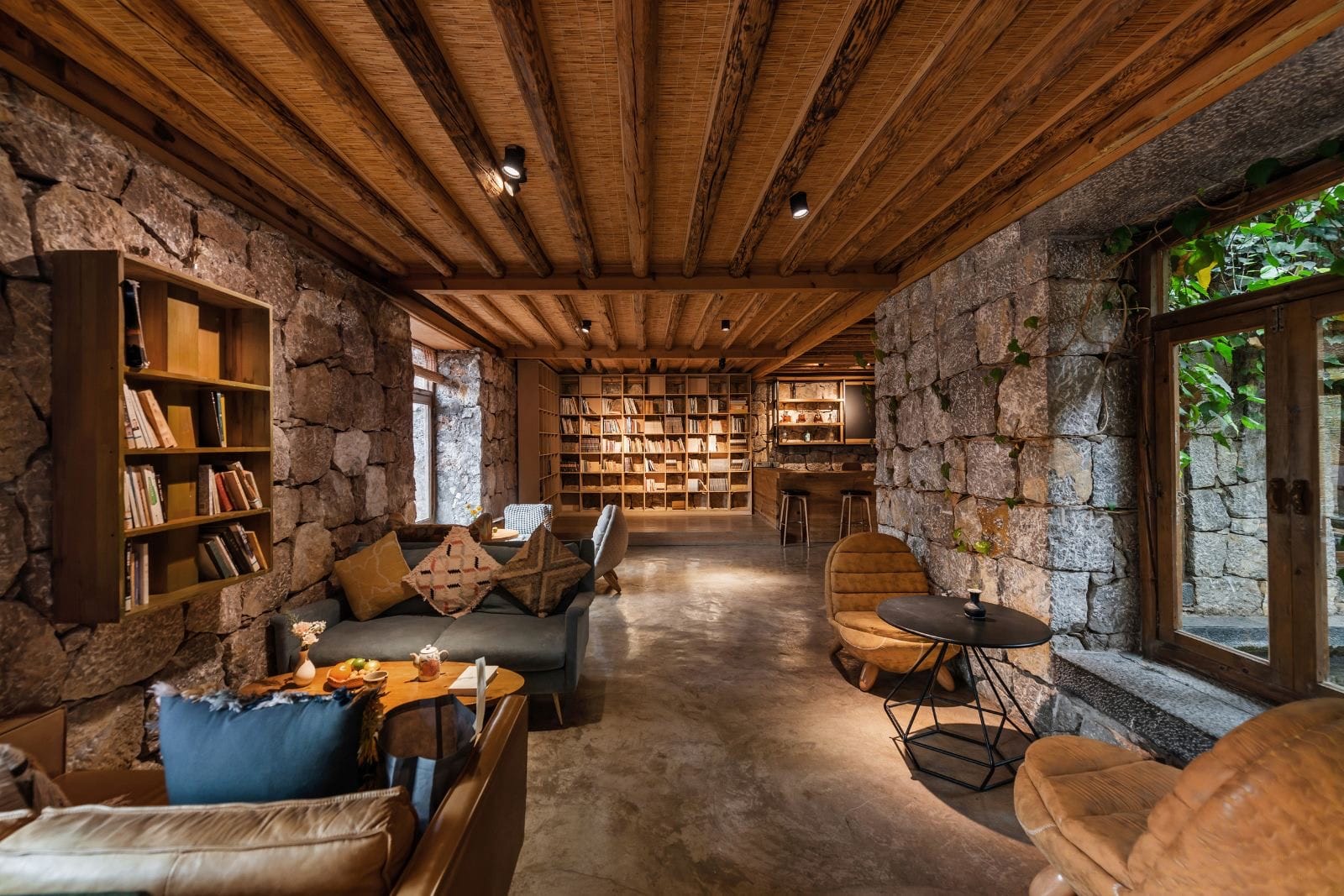 Lanlinge Shaxi — stone-and-beam library